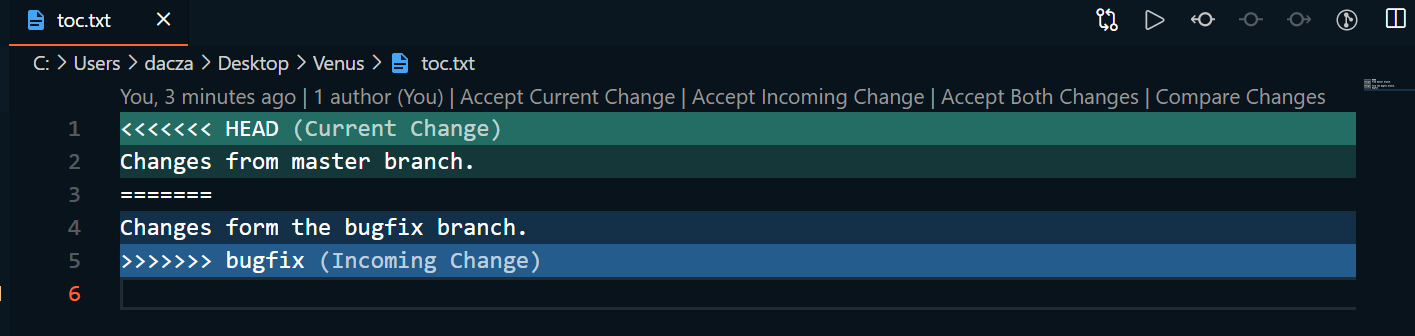 Merge conflicts 3