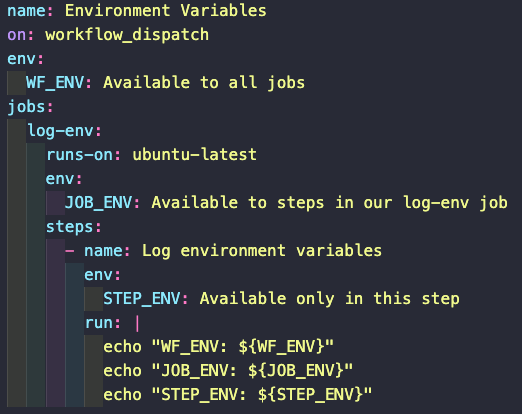 Environment variables 1