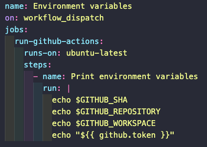 Environment variables 3